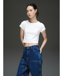 GLOWNY（グロウニ―）の「G CREW NECK TEE (WHITE)（Tシャツ/カットソー）」