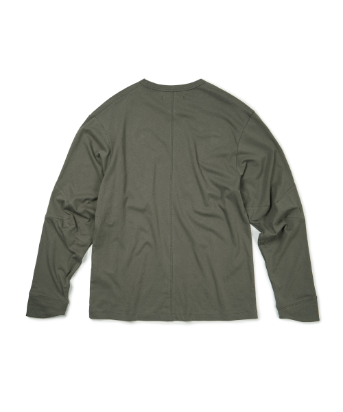 ETCE(イーティーシーイー)の「(BASE) GLOVE LONG SLEEVE (KHAKI)(Tシャツ/カットソー・メンズ・その他・MEDIUM/X-LARGE/LARGE)」の2枚目の写真