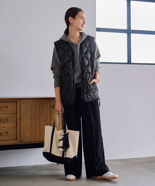 FRAMeWORK（フレームワーク）の「≪追加≫圧縮ウールフードプルオーバー（ニット/セーター・レディース・チャコールグレー/ライトグリーン/ベージュ/ネイビー・FREE）」の15枚目の写真