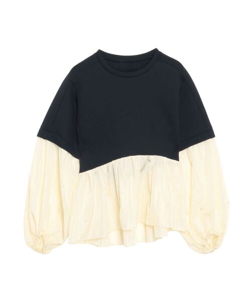 ELENDEEK（エレンディーク）の「タフタペプラムカットソー（Tシャツ/カットソー・レディース・オフホワイト/グレー/ネイビー・FREE）」の3枚目の写真