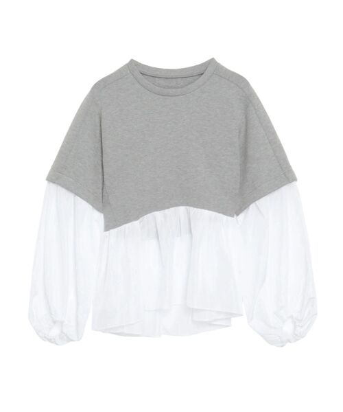 ELENDEEK(エレンディーク)の「タフタペプラムカットソー(Tシャツ/カットソー・レディース・オフホワイト/グレー/ネイビー・FREE)」の22枚目の写真
