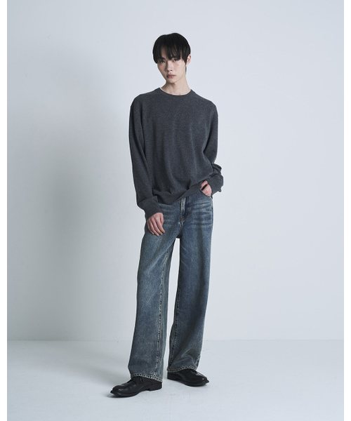 POKER FACE(ポーカーフェイス)の「FARASHA CASHMERE CREW NECK KNIT CHARCOAL(ニット/セーター・レディース・その他・50/46/48)」の3枚目の写真