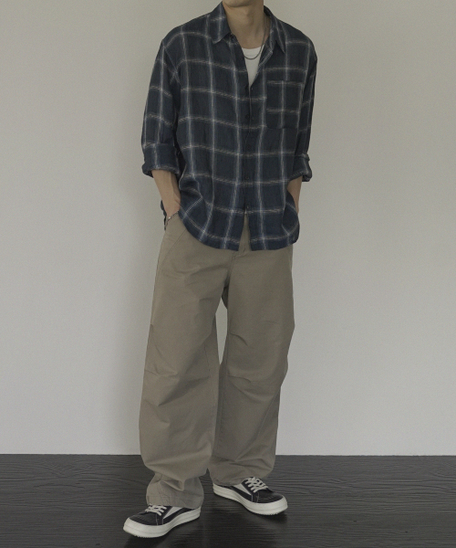 SIIIIDO(シド)の「DONOWITZ BLUE CHECK PURE LINEN SHIRT #1(シャツ/ブラウス・メンズ・その他・1/2/4/3)」の2枚目の写真