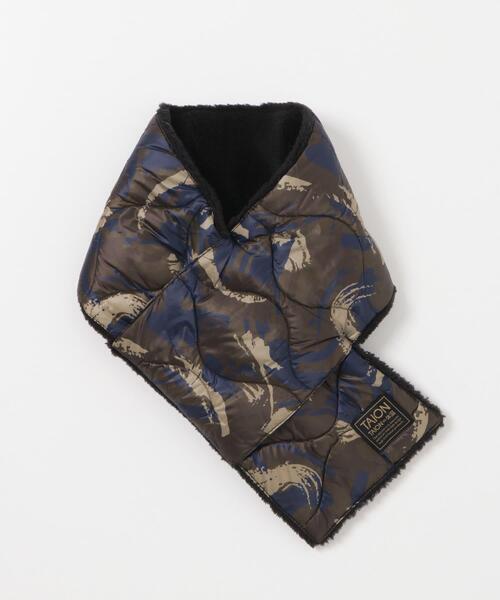 ITEMS URBANRESEARCH（アイテムズ アーバンリサーチ）の「TAION　Reversible Down Scarf（マフラー・メンズ・ブルー系その他/ベージュ系その他/オリーブ/ブラック/カモフラージュ・-）」の5枚目の写真