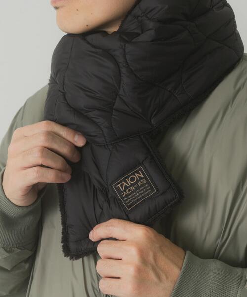 ITEMS URBANRESEARCH（アイテムズ アーバンリサーチ）の「TAION　Reversible Down Scarf（マフラー・メンズ・ブルー系その他/ベージュ系その他/オリーブ/ブラック/カモフラージュ・-）」の6枚目の写真
