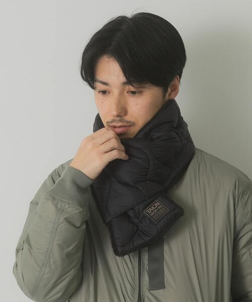 ITEMS URBANRESEARCH（アイテムズ アーバンリサーチ）の「TAION　Reversible Down Scarf（マフラー・メンズ・ブルー系その他/ベージュ系その他/オリーブ/ブラック/カモフラージュ・-）」の7枚目の写真