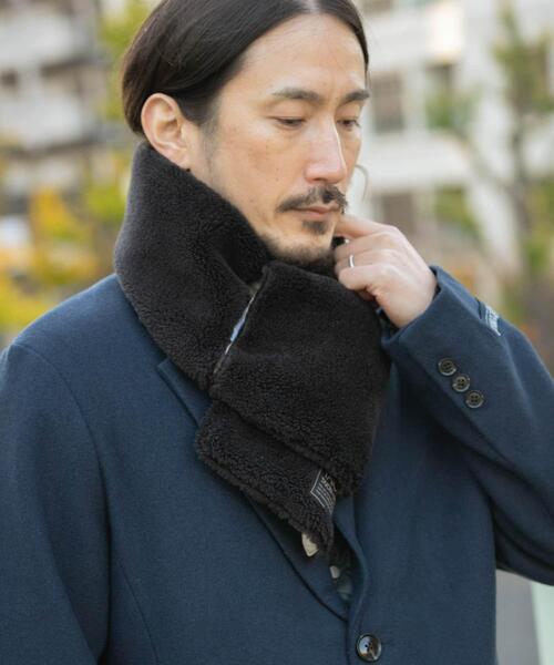 ITEMS URBANRESEARCH（アイテムズ アーバンリサーチ）の「TAION　Reversible Down Scarf（マフラー・メンズ・ブルー系その他/ベージュ系その他/オリーブ/ブラック/カモフラージュ・-）」の13枚目の写真