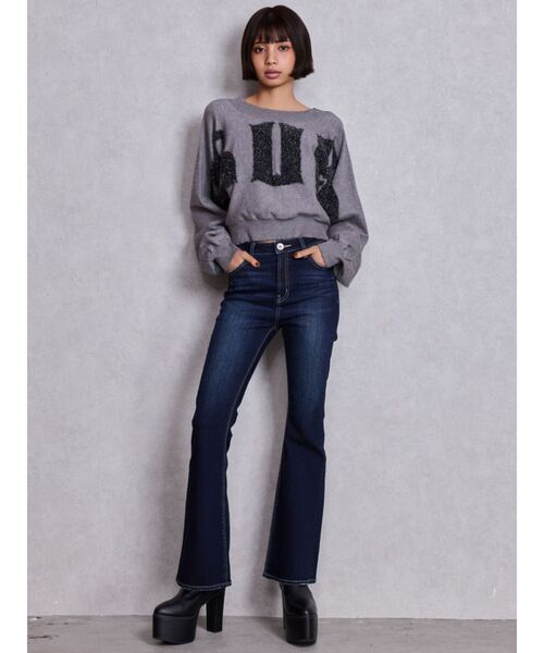 GYDA（ジェイダ）の「ハイウエストBASICフレアデニムパンツ（デニムパンツ・レディース・グレー/インディゴブルー/ライトブルー・X-SMALL/SMALL/MEDIUM）」の21枚目の写真