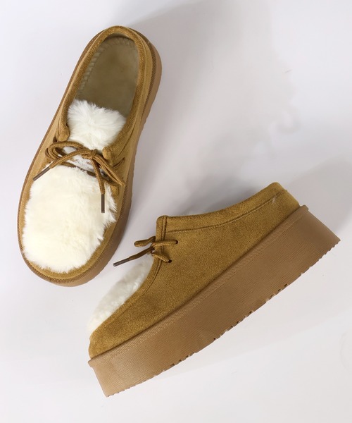 Dedes(デデス)の「Dedes/厚底 チロリアン ファーシューズ 4.5cm 軽量 ユニセックス(6412)(ブーツ・レディース・ブラック/ベージュ/ブラウン・34/36/38/40/42/44)」の8枚目の写真