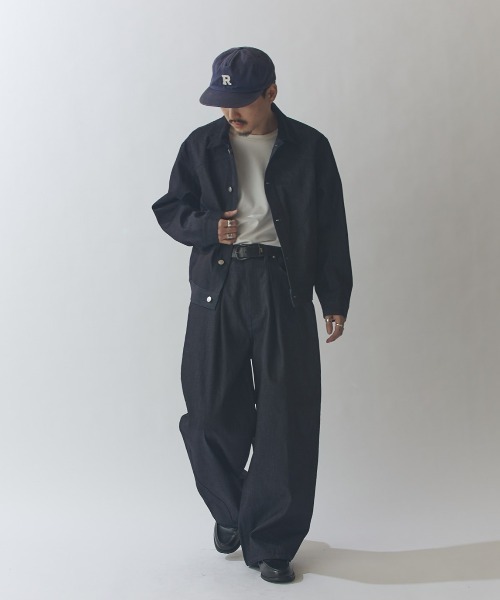 Lui's（ルイス）の「リジットタックバルーンデニムパンツ（デニムパンツ・メンズ・インディゴブルー/ブラック・30/32/34）」の14枚目の写真