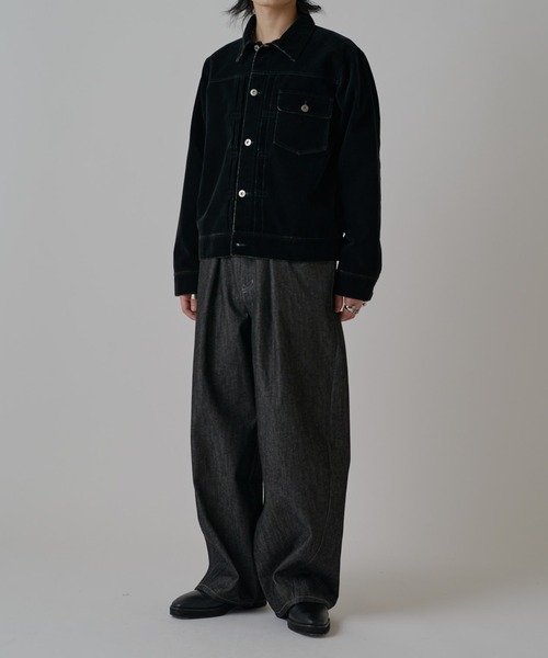 Lui's（ルイス）の「リジットタックバルーンデニムパンツ（デニムパンツ・メンズ・インディゴブルー/ブラック・30/32/34）」の17枚目の写真