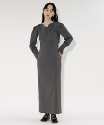 Ezick（エジック）の「silver studs dress シルバースタッズドレス（ドレス）」