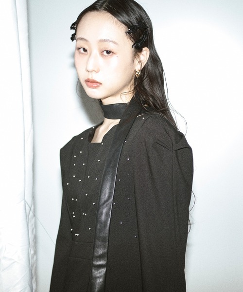 Ezick（エジック）の「silver studs dress シルバースタッズドレス（ドレス・レディース・ブラック/グレー・FREE）」の11枚目の写真