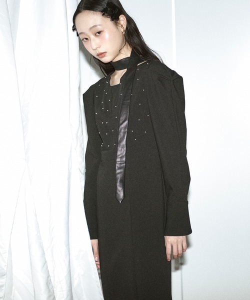 Ezick（エジック）の「silver studs dress シルバースタッズドレス（ドレス・レディース・ブラック/グレー・FREE）」の13枚目の写真