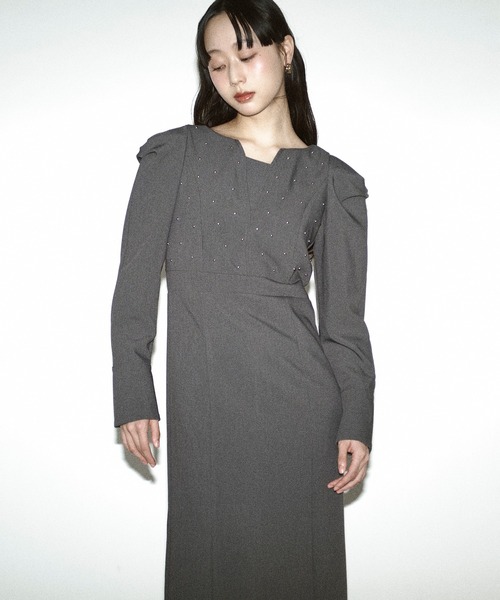 Ezick（エジック）の「silver studs dress シルバースタッズドレス（ドレス・レディース・ブラック/グレー・FREE）」の21枚目の写真