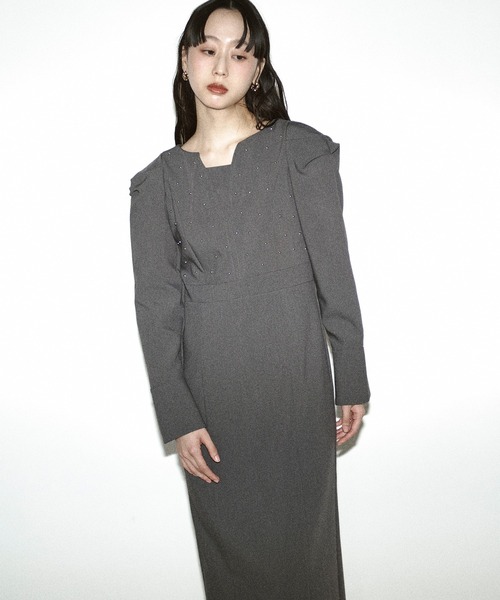 Ezick（エジック）の「silver studs dress シルバースタッズドレス（ドレス・レディース・ブラック/グレー・FREE）」の22枚目の写真