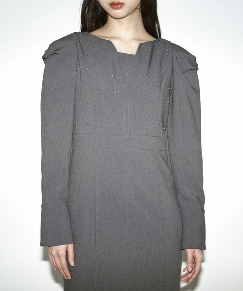 Ezick（エジック）の「silver studs dress シルバースタッズドレス（ドレス・レディース・ブラック/グレー・FREE）」の19枚目の写真