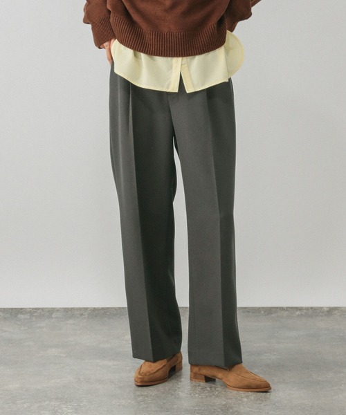 GLOBAL WORK(グローバルワーク)の「お手入れラクラクセットアップ/ストレートパンツ/611219(その他パンツ・レディース・ネイビー/ブラウン/チャコールグレー/ライトベージュ・LARGE/MEDIUM/SMALL)」の19枚目の写真