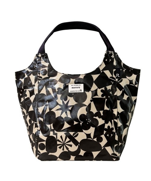 ROOTOTE(ルートート)の「ROOTOTE ルートート EU.ラウンド.ラミネート-S(トートバッグ・レディース・ブラック系/ダークグリーン系・FREE)」の2枚目の写真