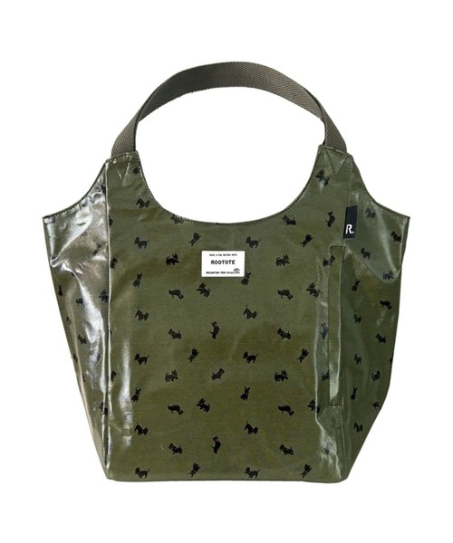 ROOTOTE(ルートート)の「ROOTOTE ルートート EU.ラウンド.ラミネート-S(トートバッグ・レディース・ブラック系/ダークグリーン系・FREE)」の1枚目の写真