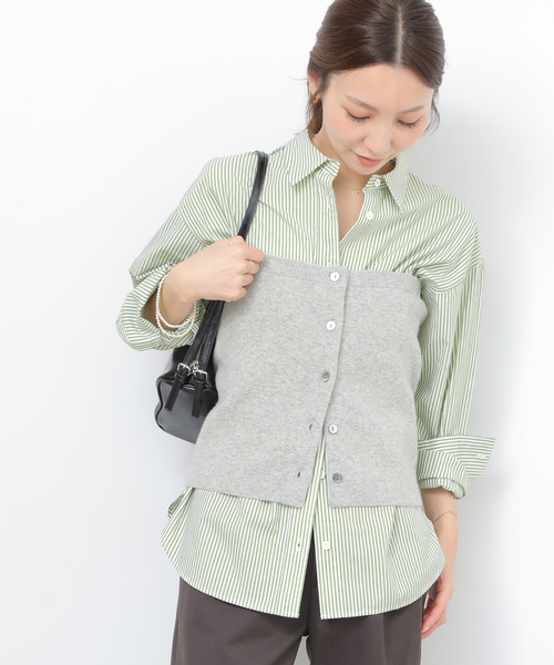 JOURNAL STANDARD relume(ジャーナルスタンダード レリューム)の「ONE DAYロゴストライプシャツ(シャツ/ブラウス・レディース・ピンク/グリーン/サックスブルー/ベージュ・FREE)」の14枚目の写真