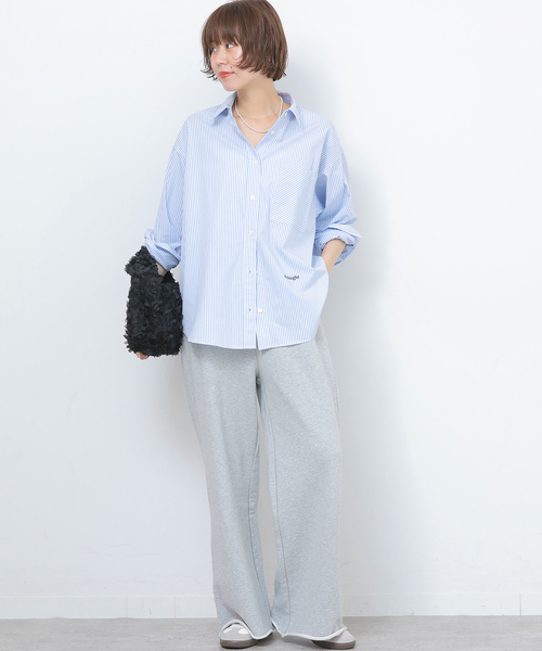 JOURNAL STANDARD relume(ジャーナルスタンダード レリューム)の「ONE DAYロゴストライプシャツ(シャツ/ブラウス・レディース・ピンク/グリーン/サックスブルー/ベージュ・FREE)」の20枚目の写真