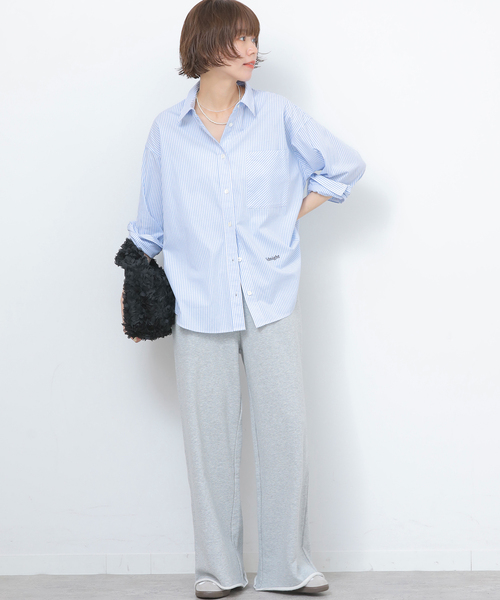 JOURNAL STANDARD relume(ジャーナルスタンダード レリューム)の「ONE DAYロゴストライプシャツ(シャツ/ブラウス・レディース・ピンク/グリーン/サックスブルー/ベージュ・FREE)」の21枚目の写真