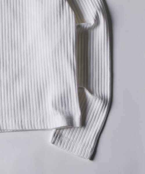 WHO'S WHO gallery（フーズフーギャラリー）の「【Sourcream】パール針抜きヘンリーL/S TEE（Tシャツ/カットソー・メンズ・ブラック/ホワイト・SMALL/MEDIUM）」の6枚目の写真