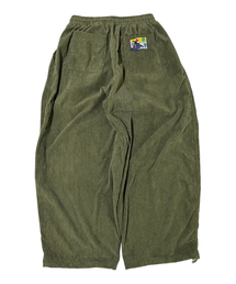 Vintage Label Corduroy Wide Pants ((khaki))