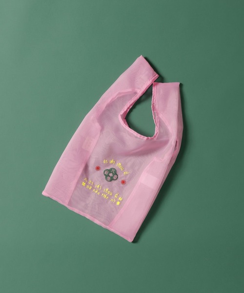 niko and...（ニコアンド）の「【バー・ハオ・ティアン・ミー】コラボ　オーガンジーバッグ（エコバッグ/サブバッグ・レディース・イエロー/ピンク・0）」の3枚目の写真