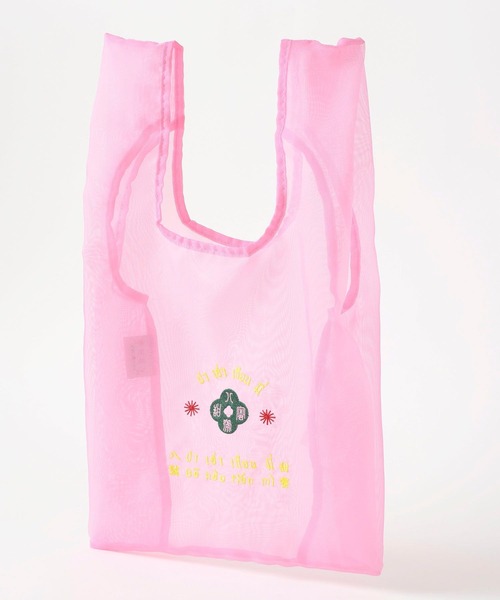 niko and...（ニコアンド）の「【バー・ハオ・ティアン・ミー】コラボ　オーガンジーバッグ（エコバッグ/サブバッグ・レディース・イエロー/ピンク・0）」の7枚目の写真