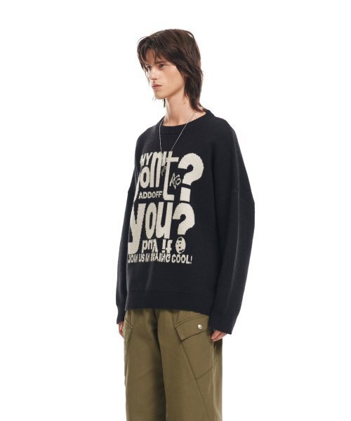 ADDOFF(アドオフ)の「LETTERING KNIT SWEATER BLACK(ニット/セーター・レディース・その他・LARGE/MEDIUM/SMALL)」の13枚目の写真