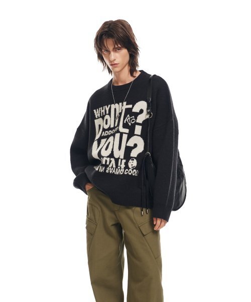 ADDOFF(アドオフ)の「LETTERING KNIT SWEATER BLACK(ニット/セーター・レディース・その他・LARGE/MEDIUM/SMALL)」の11枚目の写真