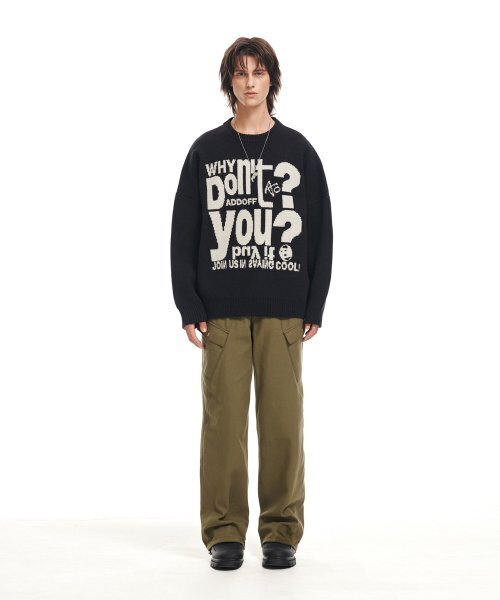 ADDOFF(アドオフ)の「LETTERING KNIT SWEATER BLACK(ニット/セーター・レディース・その他・LARGE/MEDIUM/SMALL)」の10枚目の写真