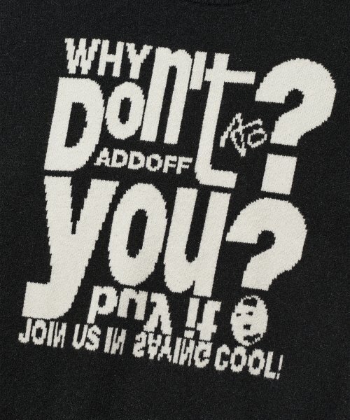 ADDOFF(アドオフ)の「LETTERING KNIT SWEATER BLACK(ニット/セーター・レディース・その他・LARGE/MEDIUM/SMALL)」の4枚目の写真