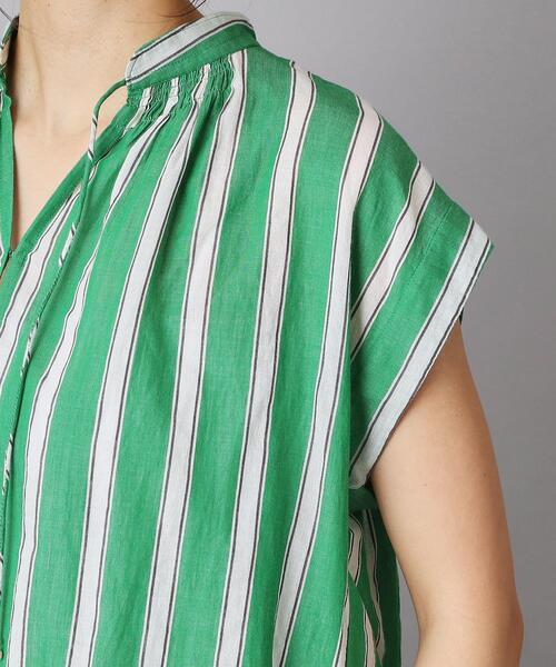 NE QUITTEZ PAS!（ヌキテパ）の「ne Quittez pas（ヌキテパ）コットンボイルストライプブラウス（シャツ/ブラウス・レディース・グリーン・00）」の7枚目の写真