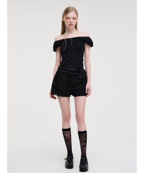 ETMON(エトモン)の「Lace Banding Short Pants Black(その他パンツ・レディース・その他・FREE)」の4枚目の写真