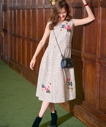 Chesty（チェスティー）の「ツイード刺繍ワンピース（ワンピース）」