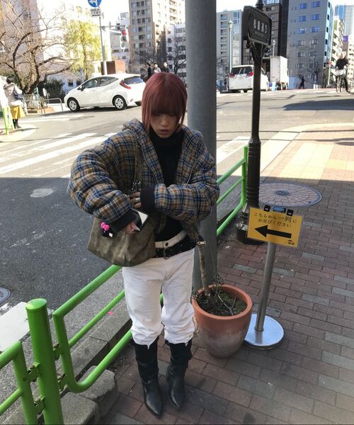 YEEL(ワイイーイーエル)の「CUBIC TARTAN CHECK HOODIE JUMPER GREEN(ダウンジャケット/コート・レディース・その他・S/M)」の5枚目の写真