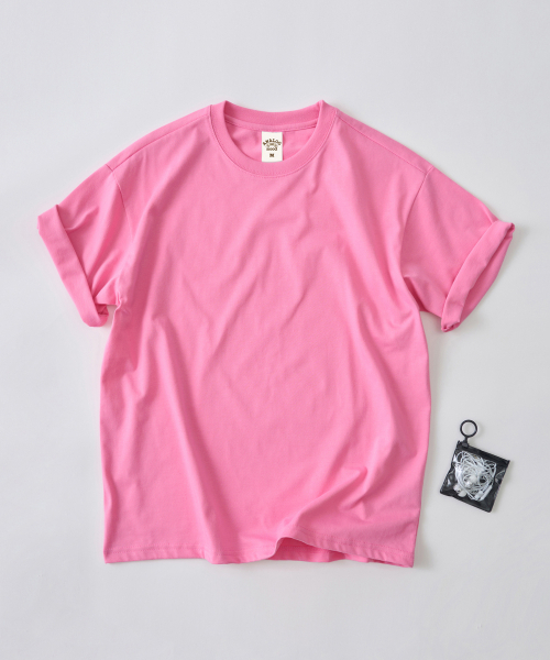 ANALOG MOOD(アナログムード)の「ソフト無地半袖Tシャツ(ピンク)(Tシャツ/カットソー・レディース・その他・S/M/L)」の1枚目の写真