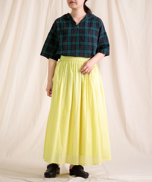 prit（プリット）の「[prit] 綿麻平織 5分袖セーラーカラープルオーバー（シャツ/ブラウス・レディース・ブラック系その他/グリーン系その他/ブラック・FREE）」の5枚目の写真