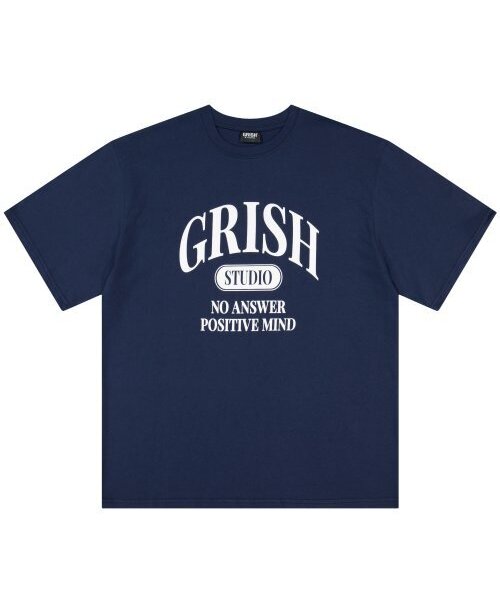 GRISH(グリッシュ)の「セリフロゴTシャツ ネイビー(Tシャツ/カットソー・メンズ・その他・M/L)」の1枚目の写真