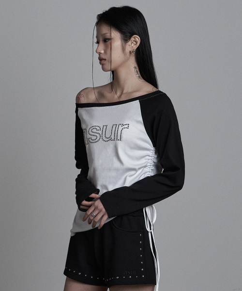 as you are(アズユーアー)の「AU ボートネックシャーリングロングスリーブホワイト(Tシャツ/カットソー・レディース・その他・OS)」の2枚目の写真