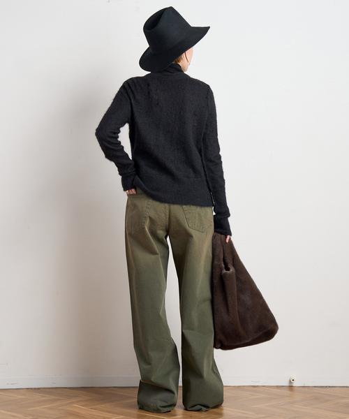 R13（アールサーティーン）の「*【R13/アールサーティーン】ELONGATED SHRUNKEN CREWNECK CARDIGAN（カーディガン/ボレロ・レディース・ブラック・FREE）」の6枚目の写真