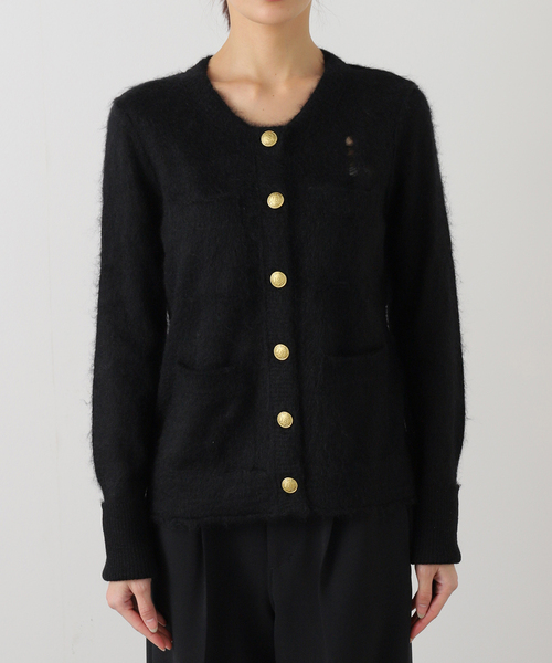 R13（アールサーティーン）の「*【R13/アールサーティーン】ELONGATED SHRUNKEN CREWNECK CARDIGAN（カーディガン/ボレロ・レディース・ブラック・FREE）」の10枚目の写真