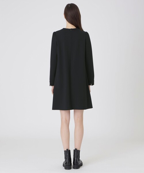 BLUE LABEL CRESTBRIDGE(ブルーレーベルクレストブリッジ)の「【限定カラーあり】アモーレポンチワンピース(ワンピース・レディース・ダークネイビー/ブラック・38/40/36)」の4枚目の写真