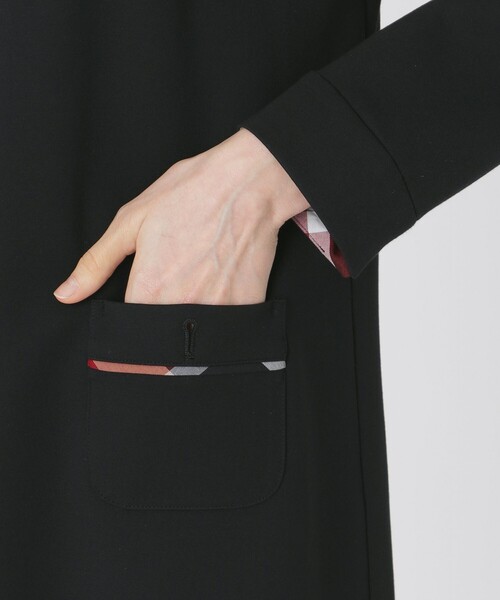 BLUE LABEL CRESTBRIDGE(ブルーレーベルクレストブリッジ)の「【限定カラーあり】アモーレポンチワンピース(ワンピース・レディース・ダークネイビー/ブラック・38/40/36)」の6枚目の写真