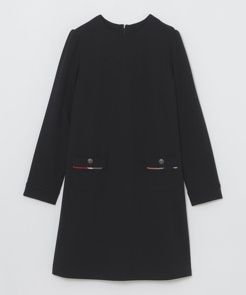 BLUE LABEL CRESTBRIDGE(ブルーレーベルクレストブリッジ)の「【限定カラーあり】アモーレポンチワンピース(ワンピース・レディース・ダークネイビー/ブラック・38/40/36)」の7枚目の写真