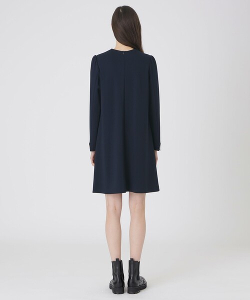 BLUE LABEL CRESTBRIDGE(ブルーレーベルクレストブリッジ)の「【限定カラーあり】アモーレポンチワンピース(ワンピース・レディース・ダークネイビー/ブラック・38/40/36)」の9枚目の写真
