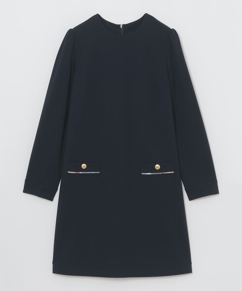 BLUE LABEL CRESTBRIDGE(ブルーレーベルクレストブリッジ)の「【限定カラーあり】アモーレポンチワンピース(ワンピース・レディース・ダークネイビー/ブラック・38/40/36)」の12枚目の写真